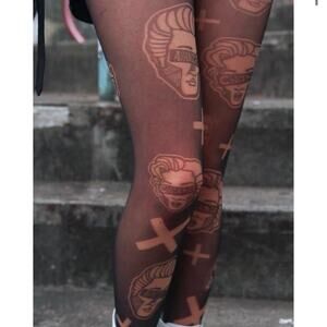 NEW Y2K Avantgarde Harajuku x Chocomoo Made in Japan Tights Sheer